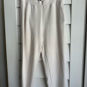 AYR White Seashell Straight Leg Fleece High Rise Sweatpants size Large
